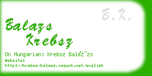 balazs krebsz business card